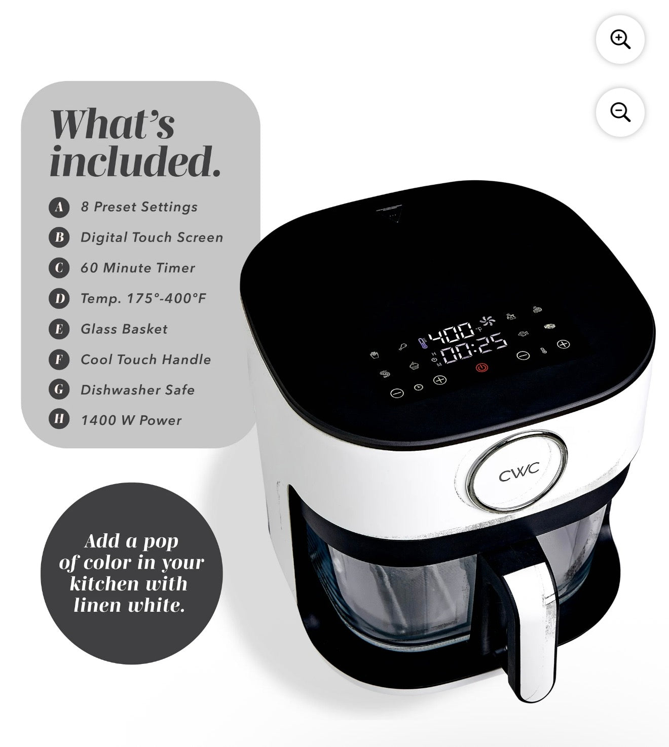 Cook With Color Glass Air Fryer