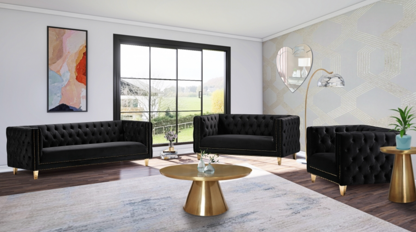 Michelle Velvet Luxe Sofa Set