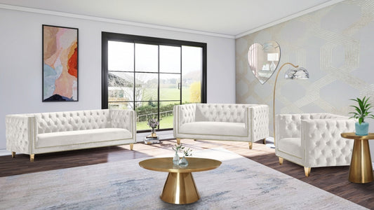 Michelle Velvet Luxe Sofa Set