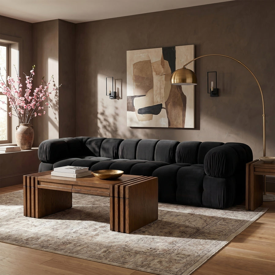 Brown Arc 3-Piece Modular Sectional