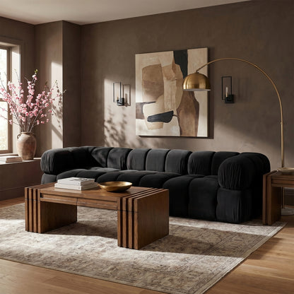 Brown Arc 3-Piece Modular Sectional