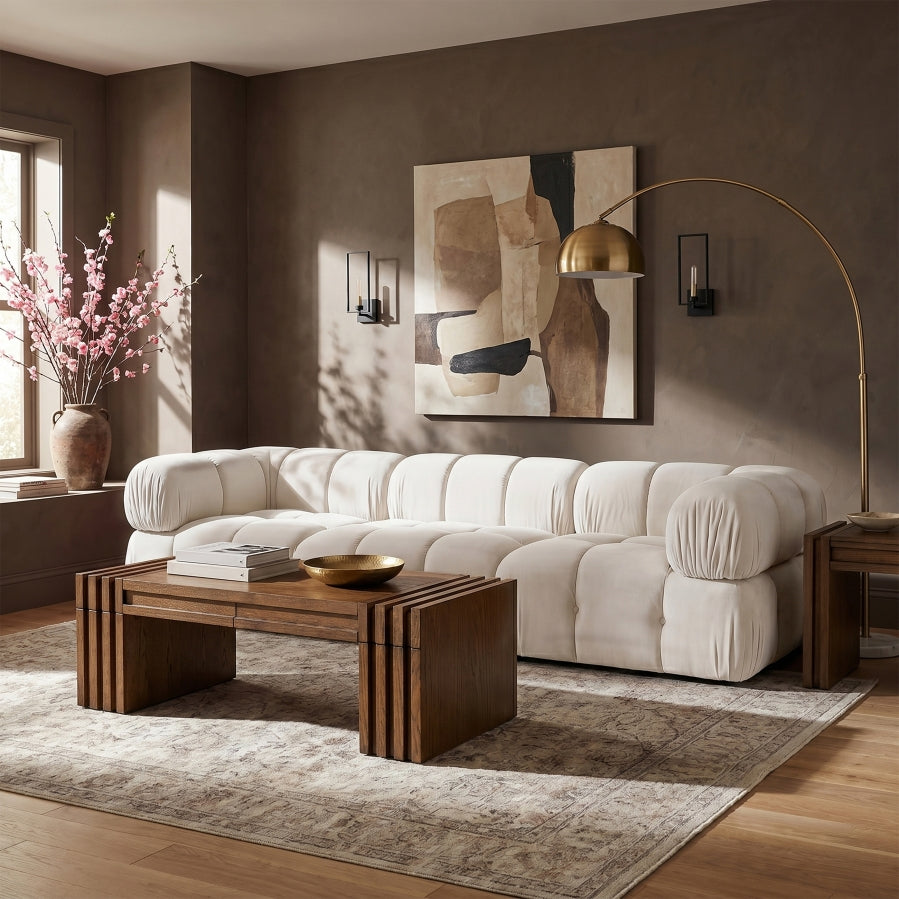 Brown Arc 3-Piece Modular Sectional