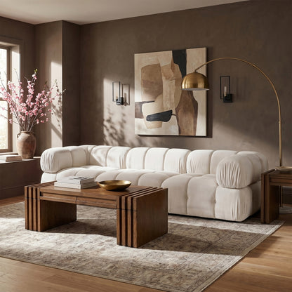 Brown Arc 3-Piece Modular Sectional