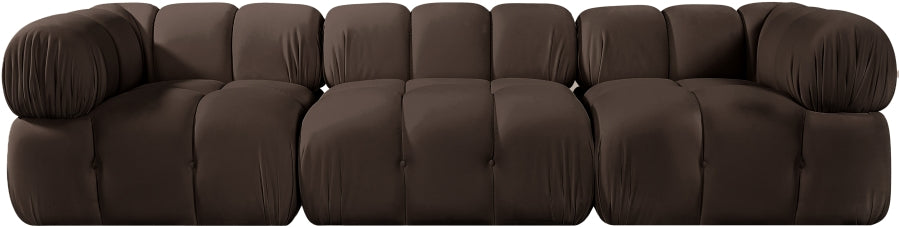 Brown Arc 3-Piece Modular Sectional