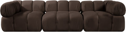 Brown Arc 3-Piece Modular Sectional