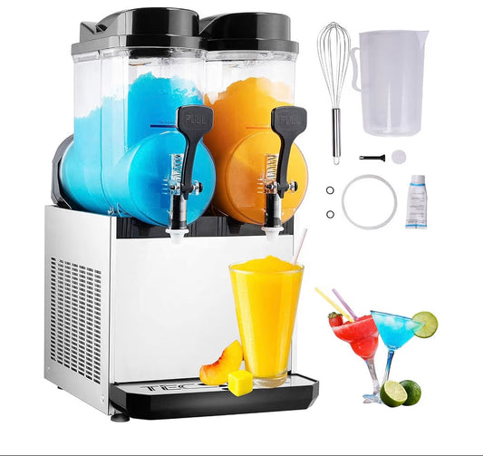 Tecspace Commercial Slushie Machine 2 Tank 8 Gallons