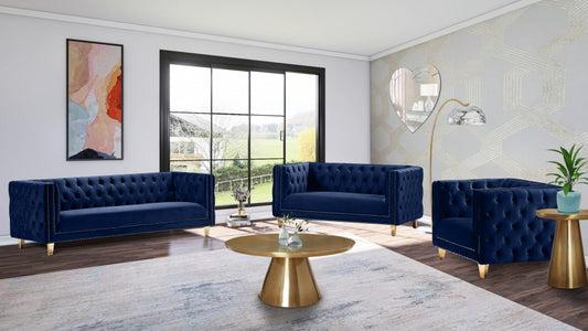 Michelle Velvet Luxe Sofa Set