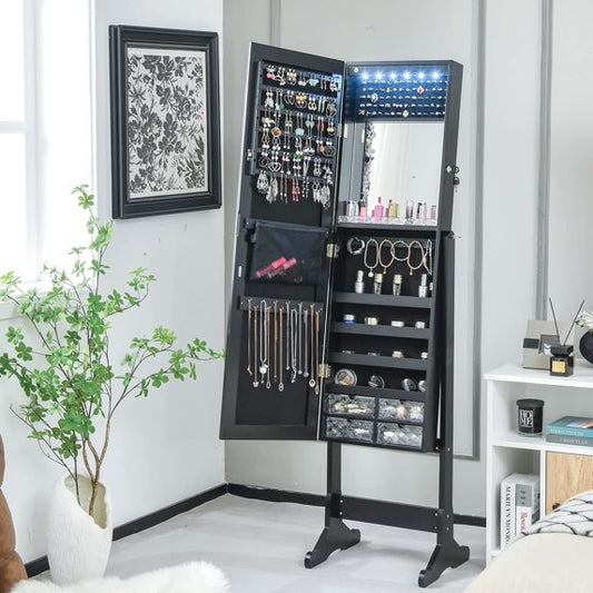 Make-Up & Jewelry Storage Armoire Vanity Cabinet